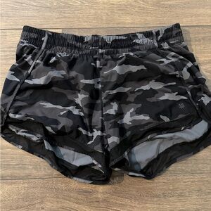 Athleta Black & Gray Camo Athletic Shorts